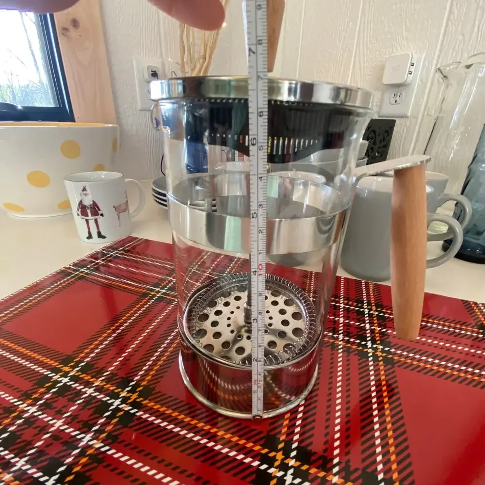 Split‎ Oak Coffee Roasters Glass & Stainless Steel Coffee Press UNUSED